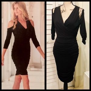 ✨NWT✨Sexy Cold Shoulder Bodycon Black Mini Dress🖤